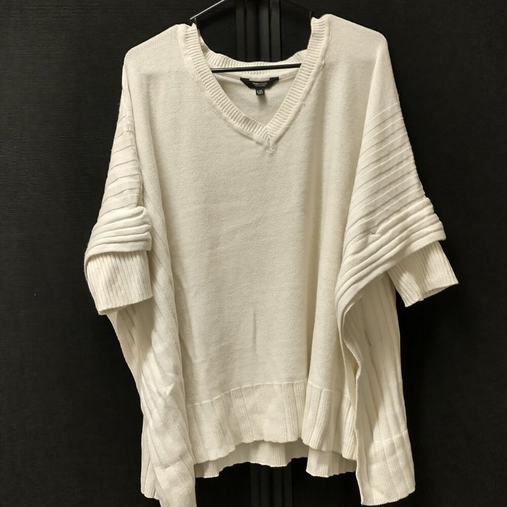 Vera Wang Off-White Poncho